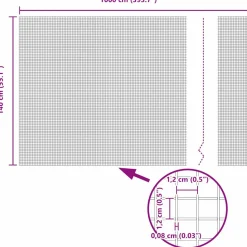 VIDAXL - Clôture en fil soudé vert 1.4 x 10 m acier