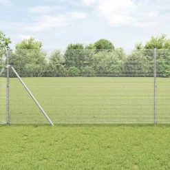 VIDAXL - Clôture en fil soudé argent 1.2 x 25 m acier