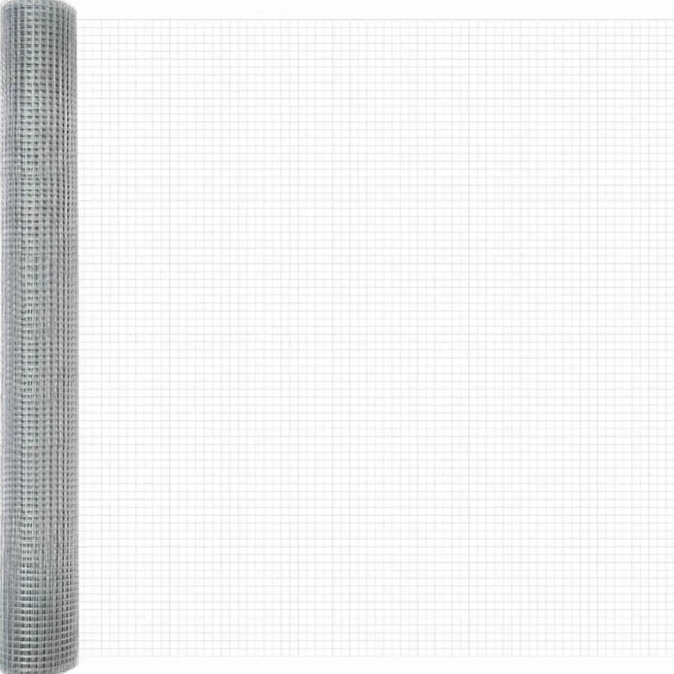 VIDAXL - Clôture en fil soudé argent 1.4 x 10 m acier