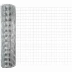 VIDAXL - Clôture en fil soudé argent 0.8 x 25 m acier