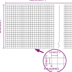 VIDAXL - Clôture en fil soudé argent 0.6 x 10 m acier