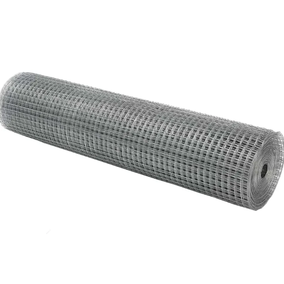 VIDAXL - Clôture en fil soudé argent 0.6 x 25 m acier