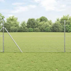 VIDAXL - Clôture en fil soudé argent 1 x 50 m acier