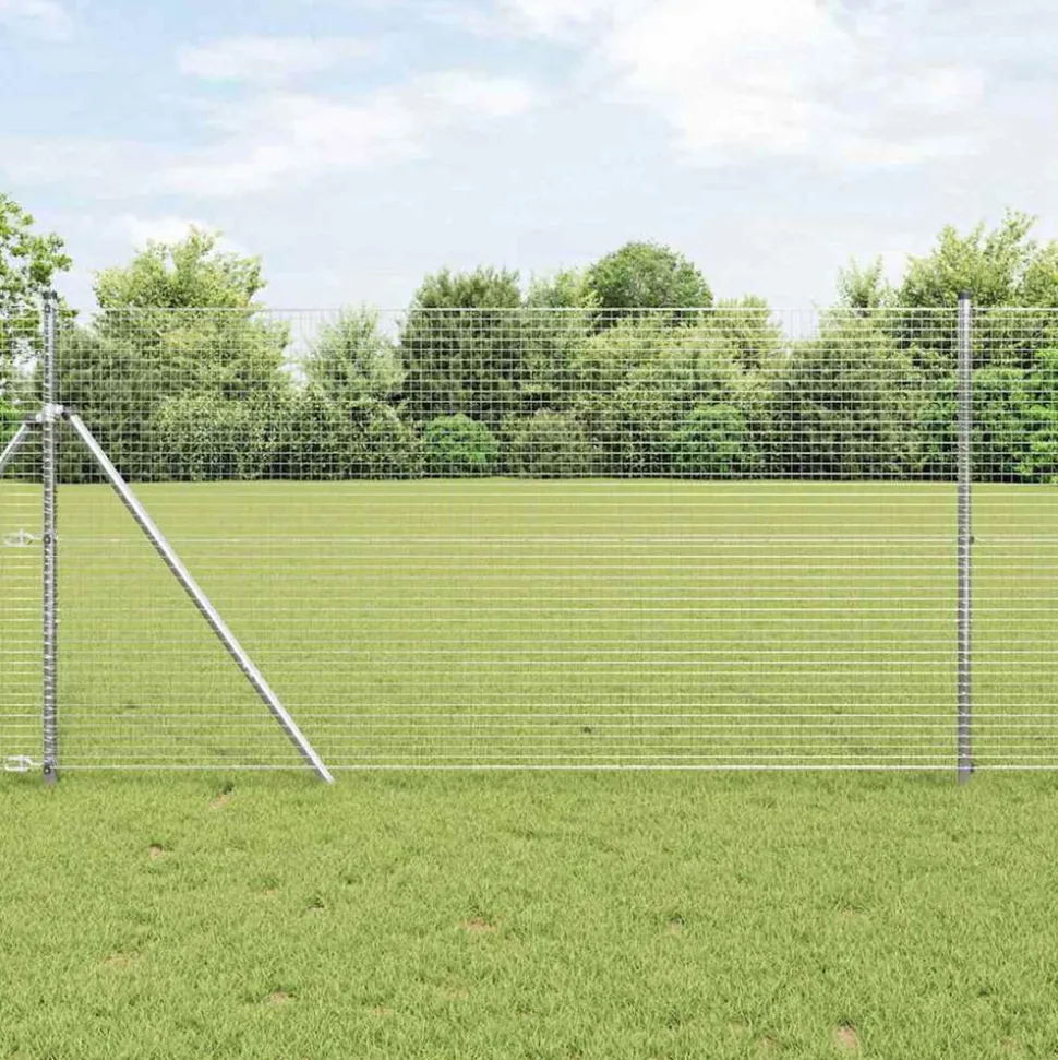 VIDAXL - Clôture en fil soudé argent 1 x 50 m acier