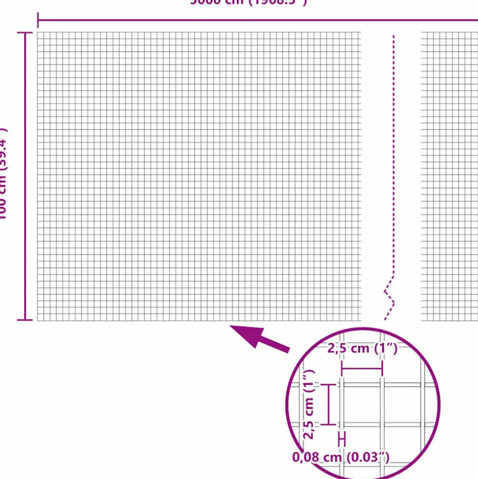 VIDAXL - Clôture en fil soudé argent 1 x 50 m acier