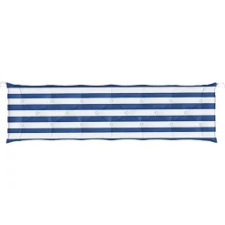VIDAXL - Coussin de banc de jardin rayures bleues et blanches 200x50x7cm