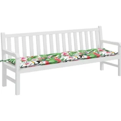 VIDAXL - Coussin de banc de jardin multicolore 200x50x7 cm tissu