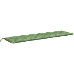 VIDAXL - Coussin de banc de jardin motif de feuilles 200x50x7 cm tissu