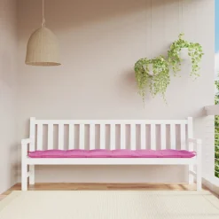 VIDAXL - Coussin de banc de jardin rose 200x50x7 cm tissu