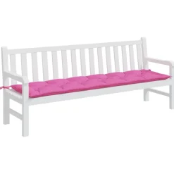 VIDAXL - Coussin de banc de jardin rose 200x50x7 cm tissu