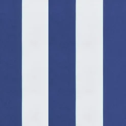 VIDAXL - Coussin de banc de jardin rayures bleues et blanches 120x50x4cm
