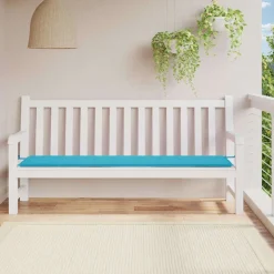 VIDAXL - Coussin de banc de jardin turquoise 200x50x4 cm tissu