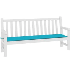 VIDAXL - Coussin de banc de jardin turquoise 200x50x4 cm tissu