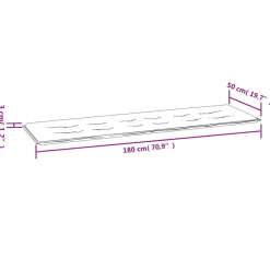 VIDAXL - Coussin de banc de jardin vert 180x50x3 cm tissu oxford
