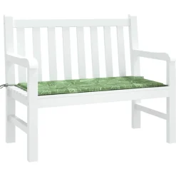 VIDAXL - Coussin de banc de jardin motif de feuilles 100x50x4 cm