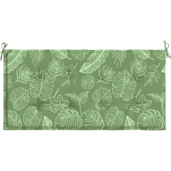 VIDAXL - Coussin de banc de jardin motif de feuilles 100x50x4 cm