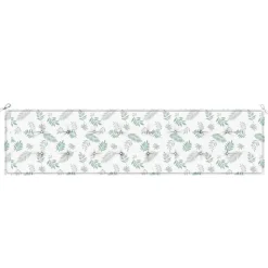 VIDAXL - Coussin de banc de jardin motif de feuilles 200x50x4 cm tissu