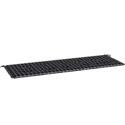 VIDAXL - Coussin de banc de jardin carreaux noir 150x50x4cm tissu oxford