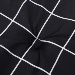 VIDAXL - Coussin de banc de jardin carreaux noir 150x50x4cm tissu oxford