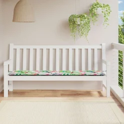 VIDAXL - Coussin de banc de jardin multicolore 200x50x4 cm tissu
