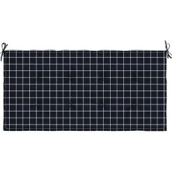 VIDAXL - Coussin de banc de jardin carreaux noir 120x50x4cm tissu oxford