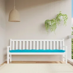 VIDAXL - Coussin de banc de jardin turquoise 200x50x7 cm tissu