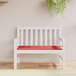 VIDAXL - Coussin de banc de jardin rouge 120x50x4 cm tissu oxford