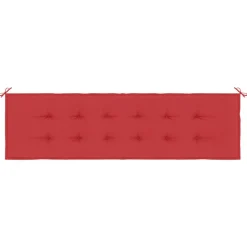 VIDAXL - Coussin de banc de jardin rouge 180x50x3 cm tissu oxford