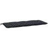 VIDAXL - Coussin de banc de jardin carreaux noir 120x50x7 cm tissu
