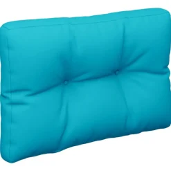 VIDAXL - Coussin de palette turquoise 50x40x12 cm tissu