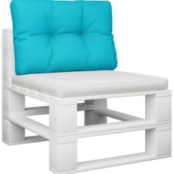 VIDAXL - Coussin de palette turquoise 50x40x12 cm tissu
