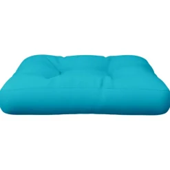 VIDAXL - Coussin de palette turquoise 60x60x12 cm tissu