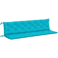 VIDAXL - Coussins de banc de jardin lot de 2 turquoise 200x50x7 cm tissu