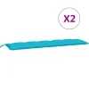 VIDAXL - Coussins de banc de jardin lot de 2 turquoise tissu oxford