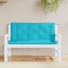 VIDAXL - Coussins de banc de jardin lot de 2 turquoise 120x50x7 cm tissu