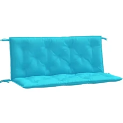 VIDAXL - Coussins de banc de jardin lot de 2 turquoise 120x50x7 cm tissu