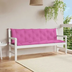 VIDAXL - Coussins de banc de jardin lot de 2 rose tissu oxford