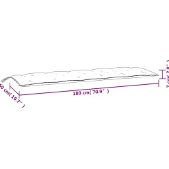 VIDAXL - Coussins de banc de jardin lot de 2 rose tissu oxford