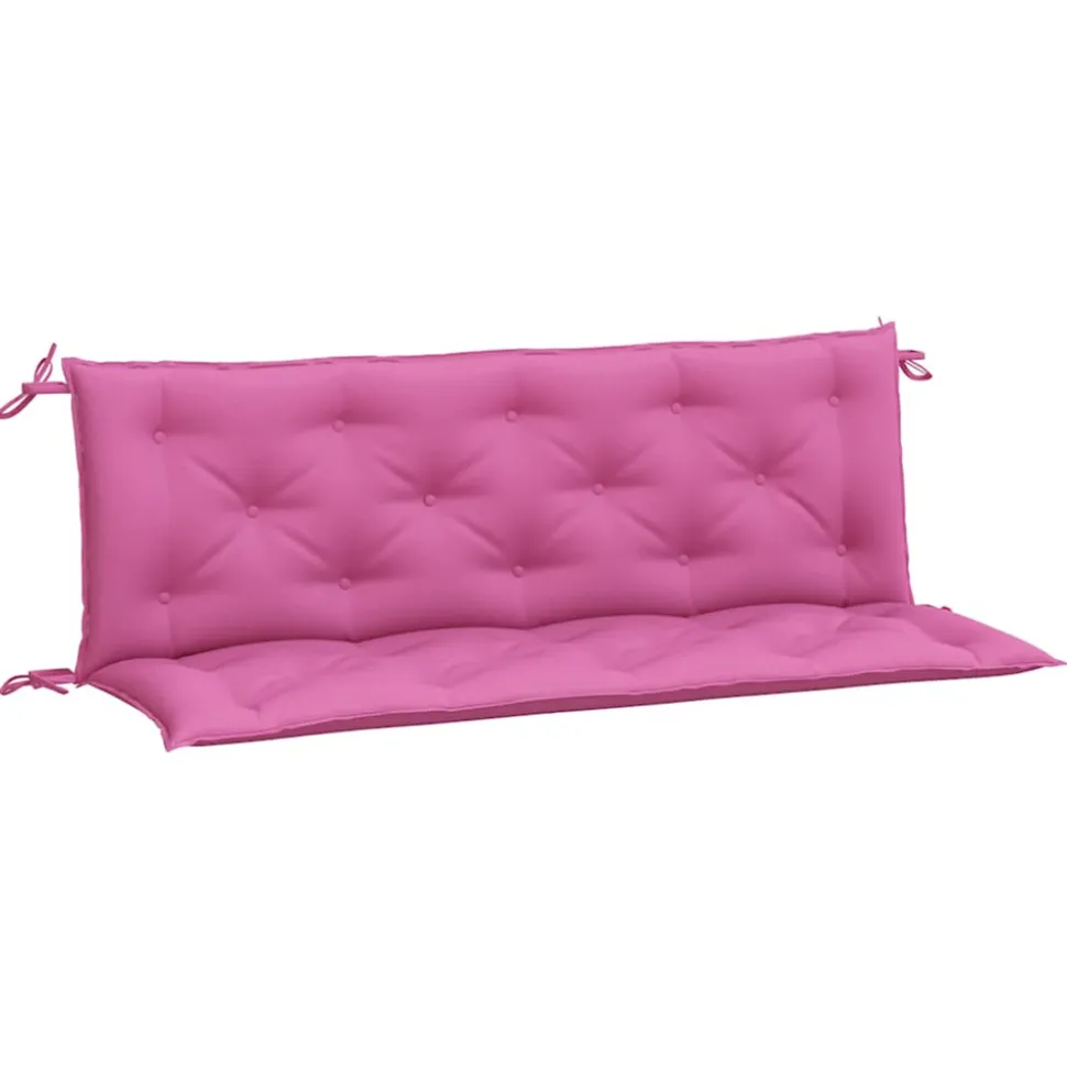 VIDAXL - Coussins de banc de jardin lot de 2 rose 150x50x7 cm tissu