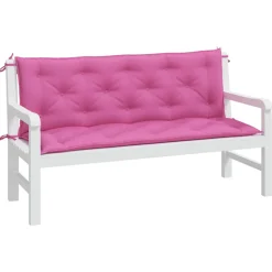 VIDAXL - Coussins de banc de jardin lot de 2 rose 150x50x7 cm tissu