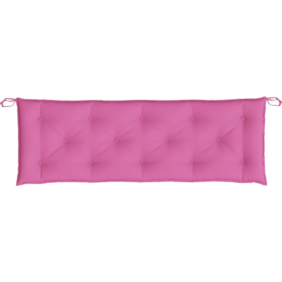 VIDAXL - Coussins de banc de jardin lot de 2 rose 150x50x7 cm tissu