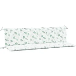 VIDAXL - Coussins de banc jardin lot de 2 motif de feuilles tissu oxford