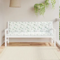 VIDAXL - Coussins de banc jardin lot de 2 motif de feuilles tissu oxford