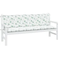 VIDAXL - Coussins de banc jardin lot de 2 motif de feuilles tissu oxford