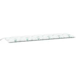 VIDAXL - Coussins de banc jardin lot de 2 motif de feuilles tissu oxford