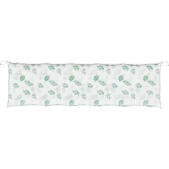 VIDAXL - Coussins de banc jardin lot de 2 motif de feuilles tissu oxford