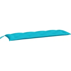 VIDAXL - Coussins de banc de jardin lot de 2 turquoise 150x50x7 cm tissu