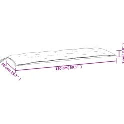 VIDAXL - Coussins de banc de jardin lot de 2 turquoise 150x50x7 cm tissu
