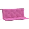 VIDAXL - Coussins de banc de jardin lot de 2 rose 120x50x7 cm tissu