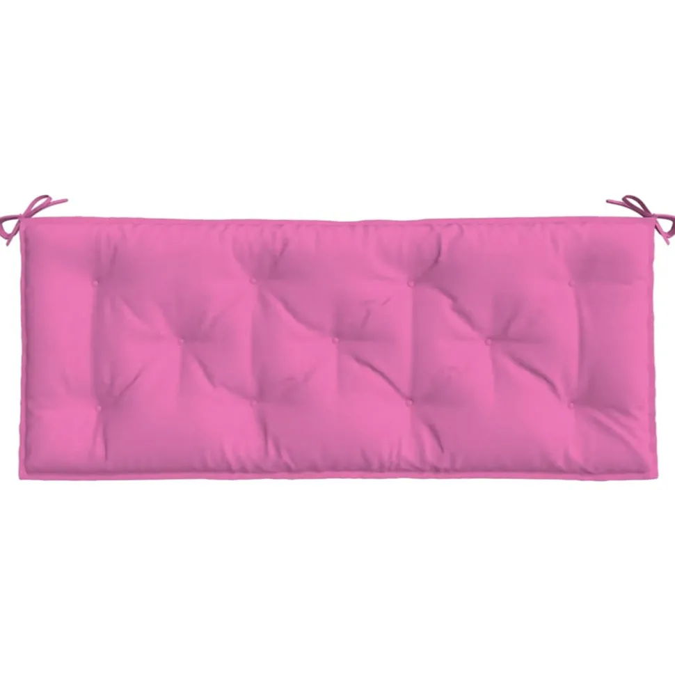 VIDAXL - Coussins de banc de jardin lot de 2 rose 120x50x7 cm tissu